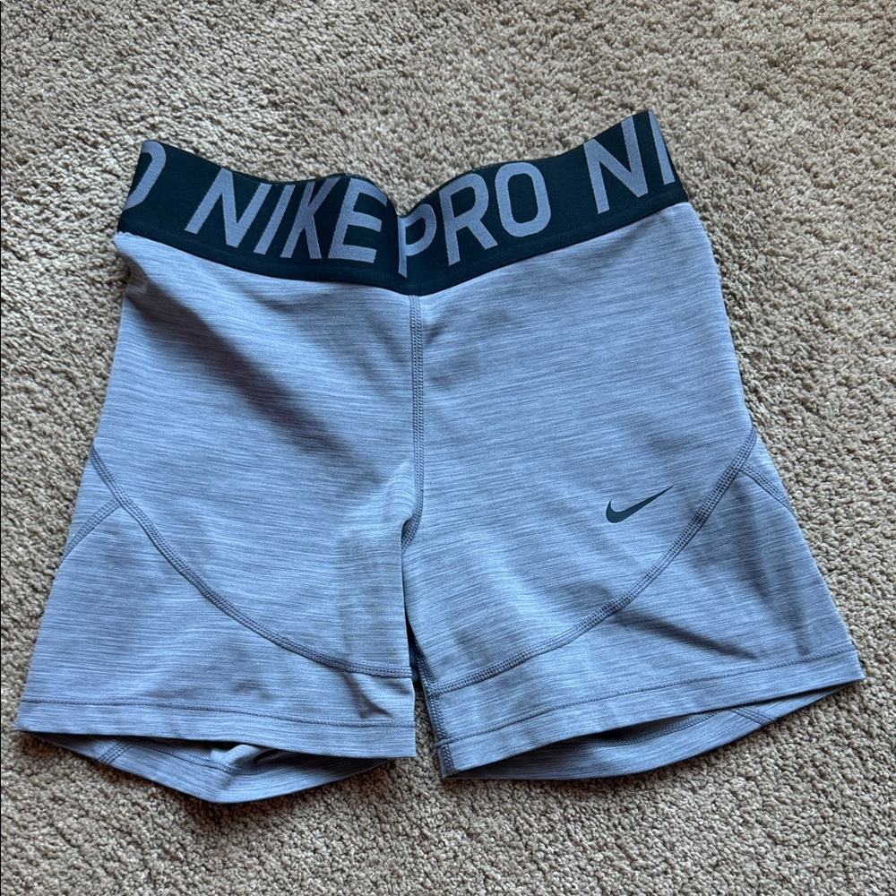 Medium Nike Pro Women's Athletic Shorts in Gray
